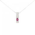 K18WG ルビー ネックレス 0.25CT