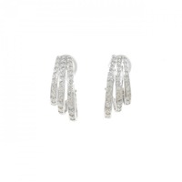 K18WG ダイヤモンド ピアス 0.850CT