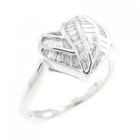 K18WG ハート ダイヤモンド リング 0.25CT
