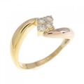 K18YG/K18PG ダイヤモンド リング 0.13CT