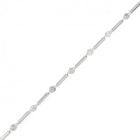 K18WG ダイヤモンド ブレスレット 0.75CT