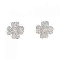 K18WG ダイヤモンド ピアス 2.92CT