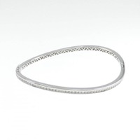 K18WG ダイヤモンド バングル 1.68CT