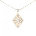 K18PG フラワー ダイヤモンド ネックレス 1.00CT