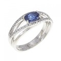 K18WG サファイヤ リング 0.50CT
