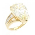 K18YG ダイヤモンド リング 8.010CT LY SI2 ペアシェイプ