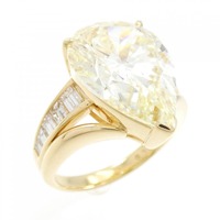 K18YG ダイヤモンド リング 8.010CT LY SI2 ペアシェイプ