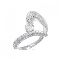 K18WG スネーク ダイヤモンド リング 1.00CT