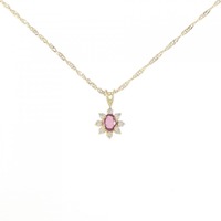 K18YG ルビー ネックレス