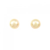 K18YG 白蝶パール ピアス 9.8mm
