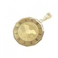 K18YG枠 コイン ペンダント