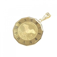 K18YG枠 コイン ペンダント