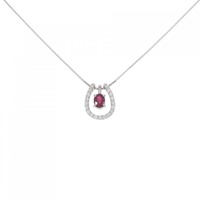 PT 2WAY ルビー ネックレス 0.34CT
