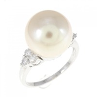 K18WG 白蝶パール リング 11.6mm