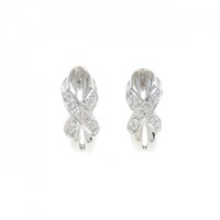 750WG ダイヤモンド ピアス 0.18CT