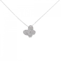 K18WG バタフライ ダイヤモンド ネックレス 0.20CT