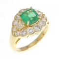 K18YG エメラルド リング 0.90CT