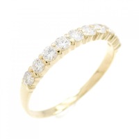 K18YG ハーフエタニティ ダイヤモンド リング 0.50CT