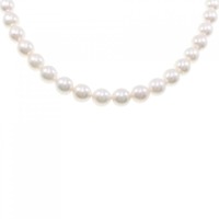 シルバークラスプ アコヤパール ネックレス 7.5-8mm