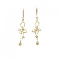 18KYG バタフライ ピアス