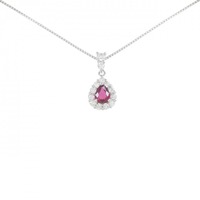 PT ルビー ネックレス 0.26CT