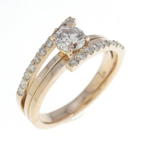 K18PG ダイヤモンド リング 0.32CT