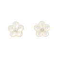 K18YG フラワー マザーオブパール ピアス