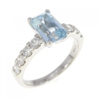 PT アクアマリン リング 1.37CT