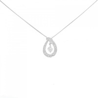 K18WG ダイヤモンド ネックレス 0.328CT
