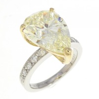 【リメイク】PT/K18YG ダイヤモンド リング 5.406CT LY VS2 ペアシェイプ