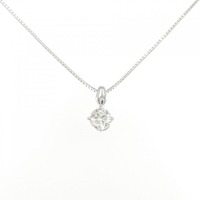 K18WG ソリティア ダイヤモンド ネックレス 0.50CT