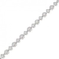 K18WG ダイヤモンド ブレスレット 1.02CT