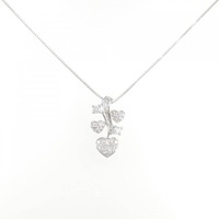 K18WG ハート ダイヤモンド ネックレス 0.45CT