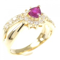 K18YG ルビー リング 0.38CT