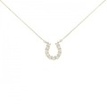 【新品】K18YG ホースシュー ダイヤモンド ネックレス 0.300CT