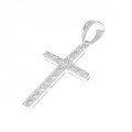 750WG クロス ダイヤモンド ペンダント