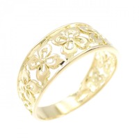 K18YG フラワー リング