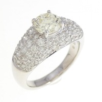 K18WG ダイヤモンド リング 0.915CT
