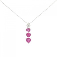 K18WG ルビー ネックレス 1.37CT