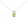 K18WG ペリドット ネックレス 2.84CT