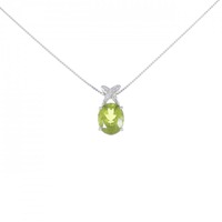 K18WG ペリドット ネックレス 2.84CT