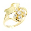 K18YG ダイヤモンド リング 0.21CT