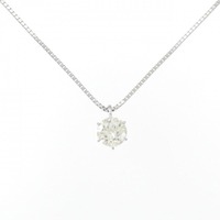 PT ソリティア ダイヤモンド ネックレス 0.712CT