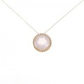 K18PG ローズクオーツ ネックレス 5.49CT