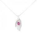 K18WG ルビー ネックレス 0.50CT
