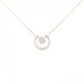 K18PG 2WAY フラワー ダイヤモンド ネックレス 0.22CT