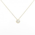 K18YG ソリティア ダイヤモンド ネックレス 0.20CT