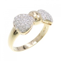 750YG/750WG パヴェ リボン ダイヤモンド リング 0.30CT