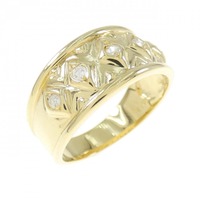 K18YG ダイヤモンド リング 0.12CT