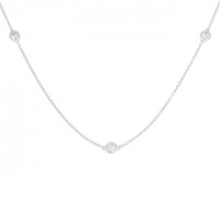 K18WG ダイヤモンド ネックレス 1.60CT